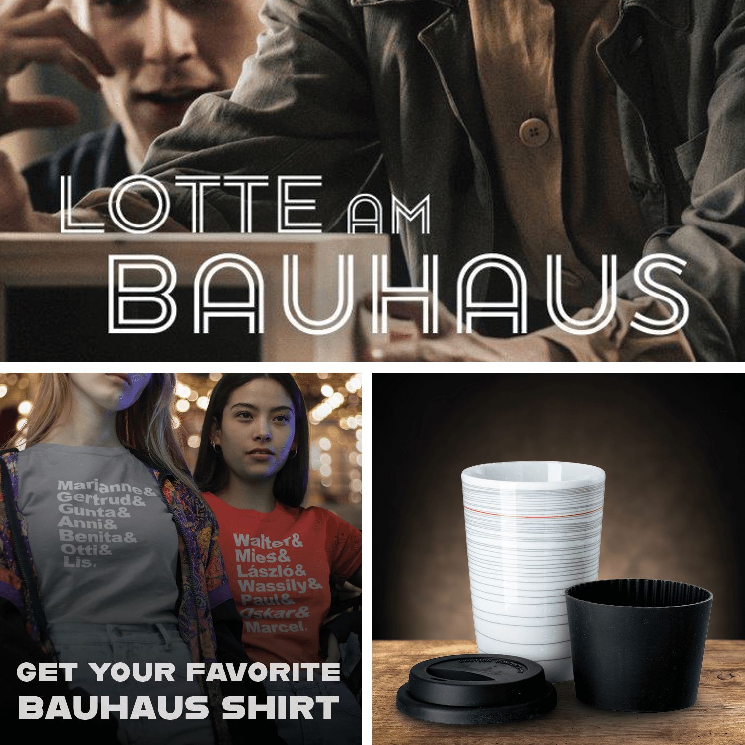 Lotte am Bauhaus + Mug Gropius + Favorite Shirt resmi