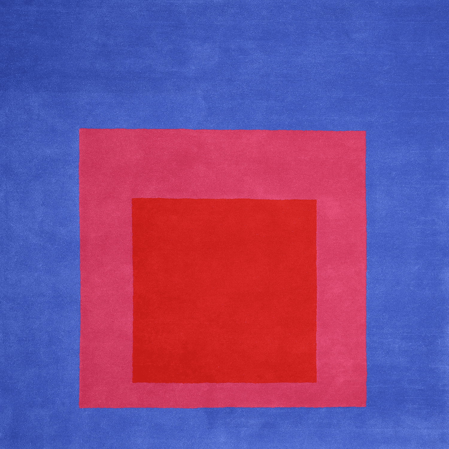 Bild von Josef Albers Bauhaus Teppich Blau & Rot