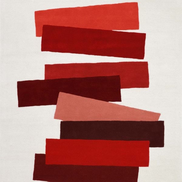 Picture of Josef Albers Rug The Many Faces of Red 